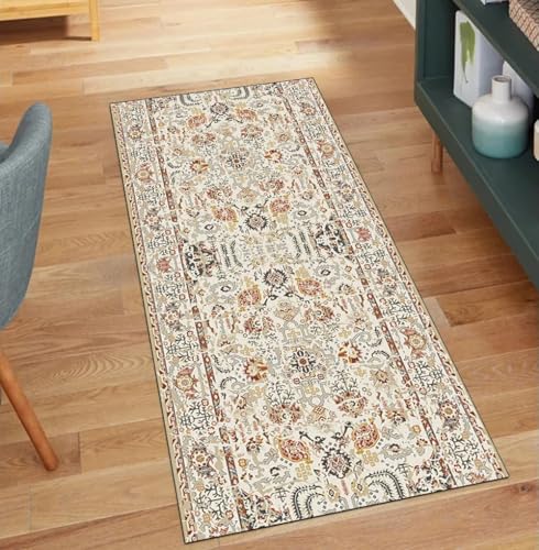 Rutschfester Teppich für Schlafzimmer und Flur, waschbar, 110 x 1400 cm, perfekte Heimdekoration für Flur und Eingangsbereich, Beige Rutschfester Teppich für Schlafzimmer und Flur, waschbar, 110 x 1400 cm, perfekte Heimdekoration für Flur und Eingangsbereich, Beige von Generisch
