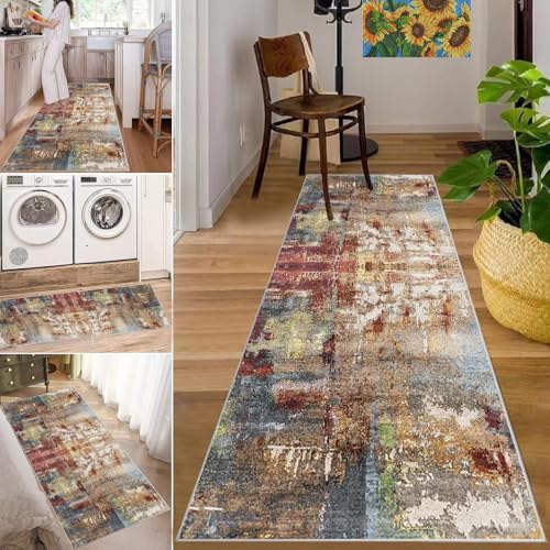 Rutschfester waschbarer Küchenteppich 120 x 150 cm lang Flur Läufer Matte Küchenmatten Outdoor Eingang Fußmatte Läufer Teppiche für Küchen & Korridore Wasserabweisendes Design von Generisch