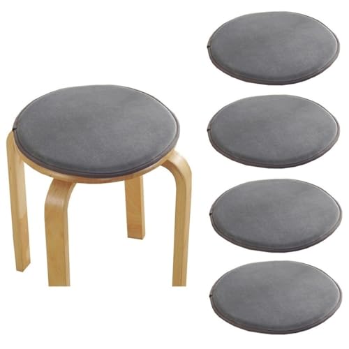 Rutschfestes, rundes Hockerkissen mit Bändern, Schwamm-Sitzkissen für Barhocker und Stühle (1/2/4er-Set), bequemes und langlebiges Design von Generisch