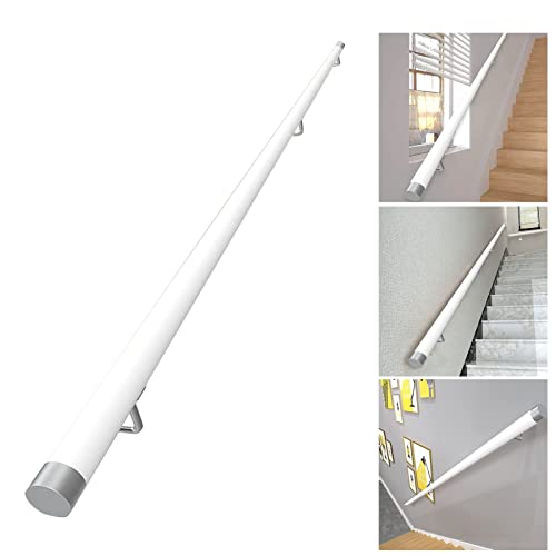 Rutschfestes Kiefern-Treppengeländer für Innen- und Außenbereich, Wandhandlauf mit 2 Stützen für Treppen, Villen, Lofts, Flure und Dachböden, 360 cm Rutschfestes Kiefern-Treppengeländer für Innen- und Außenbereich, Wandhandlauf mit 2 Stützen für Treppen, Villen, Lofts, Flure und Dachböden, 360 cm von Generisch