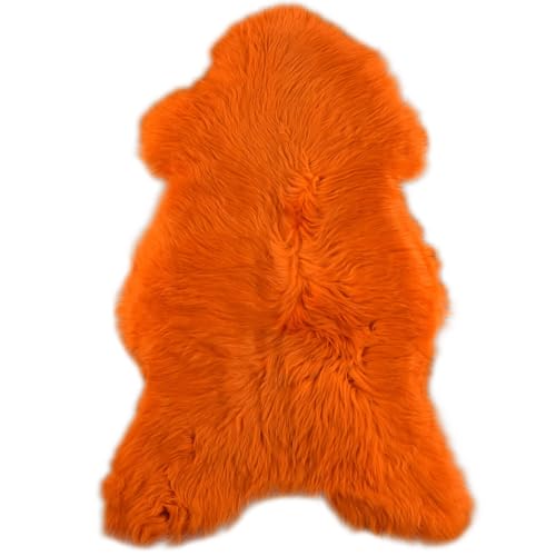 generisch SCHWEDISCHES LAMMFELL ORANGE 110-120 cm Schaffell von KUHFELLE online von generisch