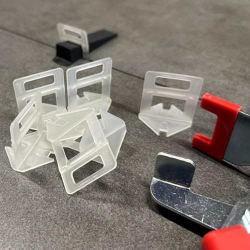 STANDARD Fliesen Nivelliersystem 1/1,5/2/2,5/3 mm Verlegehilfe Abstandhalter Zuglaschen (3000 Stk., 1,5 mm) von Generisch