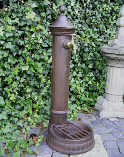 STANDBRUNNEN MIT Becken BRUNNEN ALUGUSS Garten ANTIK Nostalgie Stil NEU von Generisch