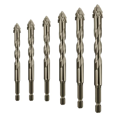 Sägezahn-Exzenterbohrer-Set Hohe Härte Exzenterbohrer Mit Vier Schneiden Und Sägezahnung Multifunktionsbohrer-Sets Gezackte Bohrer Gezackte Kantenbohrer Für Glas Keramik wood Und Metall von Generisch