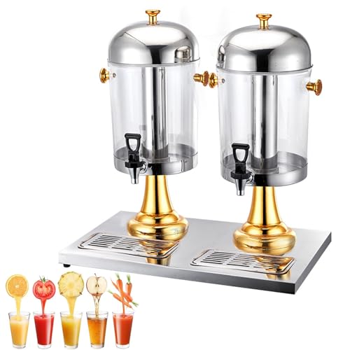 Saftspender aus Edelstahl mit Zapfhahn und Eiskammer für gekühlte Getränke, ideal zum Selbstbedienungs-Cocktail und Servieren von Getränken von Generisch