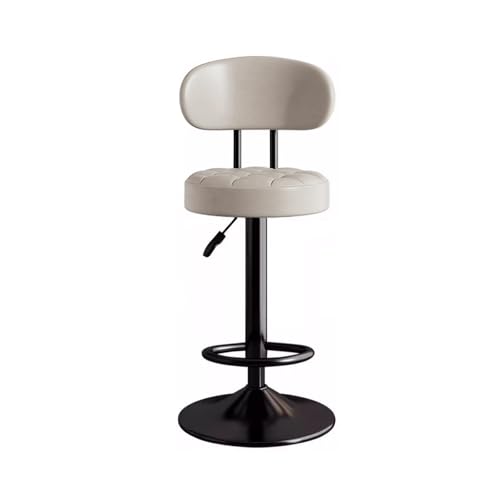 Salonstuhl, höhenverstellbar, 61–81,3 cm, Schreibtischhocker mit Rückenstütze und dicker Sitzpolsterung von Generisch