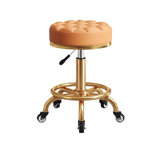 Salonstuhl für Haarstylisten, rollbar, höhenverstellbar, 4,7 - 68,7 cm, dicke Sitzpolsterung, ideal für den Schminktisch Salonstuhl für Haarstylisten, rollbar, höhenverstellbar, 4,7 - 68,7 cm, dicke Sitzpolsterung, ideal für den Schminktisch von Generisch