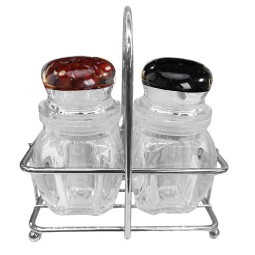 Salz- und Pfefferstreuer, kleines Salz- und Pfefferstreuer-Set, Küchenzubehör mit Ständer für Schrank, Zuhause, Speisekammer, Restaurant, Wohnung, Arbeitsplatte, Bauernhaus, Picknick, Camping von Generisch