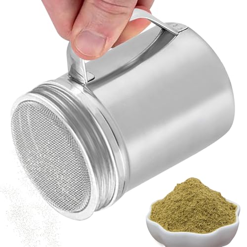 Salzstreuer für Küche Edelstahl - Salzspender mit staubdichtem Deckel - Behälter Glas mit Griff zum Backen Camping Reisen Begleittisch Kaffee Zucker Mehl von Generisch