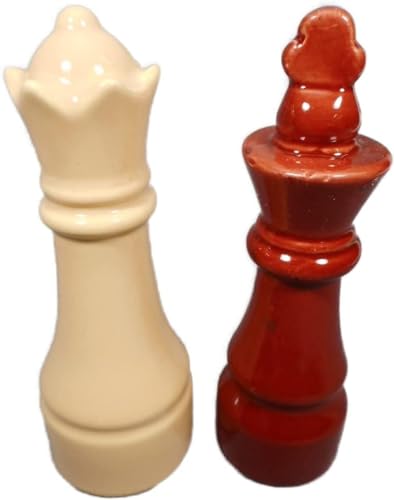 Salzstreuer & Pfefferstreuer Schach Dame und König je ca. 12 x 5 cm Figur Deko SRBG J224 von Generisch