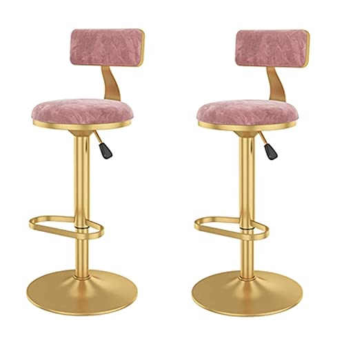 Samt Drehbar Barhocker 2 Sets von 2 verstellbare Höhe Rückenlehne Runder Sitz Theke Esszimmerstuhl Hochstuhl Frühstücksbar Moderne Küchenmöbel Samt Drehbar Barhocker 2 Sets von 2 verstellbare Höhe Rückenlehne Runder Sitz Theke Esszimmerstuhl Hochstuhl Frühstücksbar Moderne Küchenmöbel von Generisch