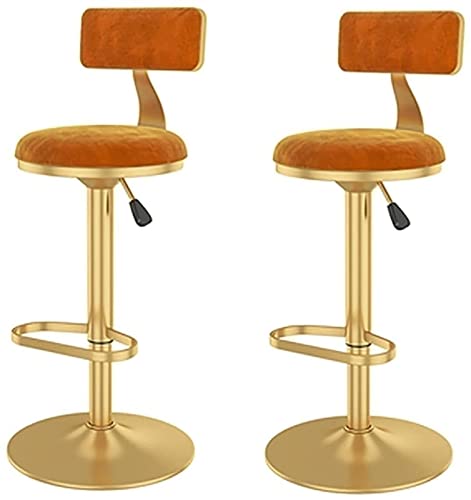 Samt Drehbar Barhocker 2 Sets von 2 verstellbare Höhe Rückenlehne Runder Sitz Theke Esszimmerstuhl Hochstuhl Frühstücksbar Moderne Küchenmöbel Samt Drehbar Barhocker 2 Sets von 2 verstellbare Höhe Rückenlehne Runder Sitz Theke Esszimmerstuhl Hochstuhl Frühstücksbar Moderne Küchenmöbel von Generisch