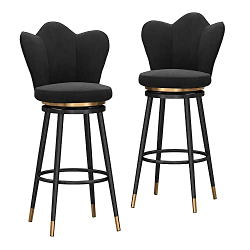 Samt Drehbar Barhocker 2er Set Moderne Kücheninsel Esszimmerstühle Gepolstert 360° Drehbar Hohe Hocker Barhöhe Hocker für Restaurant und Esszimmer Samt Drehbar Barhocker 2er Set Moderne Kücheninsel Esszimmerstühle Gepolstert 360° Drehbar Hohe Hocker Barhöhe Hocker für Restaurant und Esszimmer von Generisch