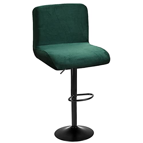 Samt Drehbar Barhocker Bezug 6/4/2er Set Dehnbar Hochstuhl Bezug mit Quadratisch Industrie Rückenlehne Barhocker Schutz Husse Hochstuhl für Küche/Bartheke von Generisch