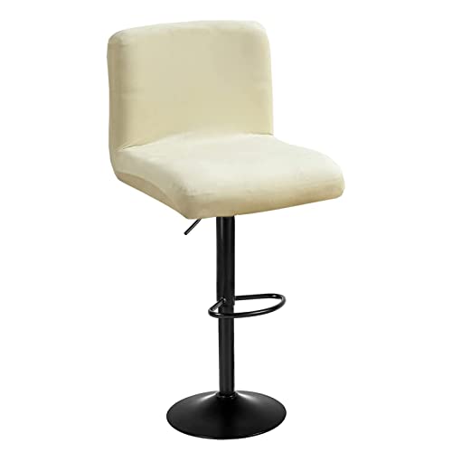 Samt Drehbar Barhocker Bezug 6/4/2er Set Dehnbar Hochstuhl Bezug mit Quadratisch Industrie Rückenlehne Barhocker Stuhlschutz Husse Hochstuhl Abdeckung für Küche/Bar Gebogenes Design von Generisch