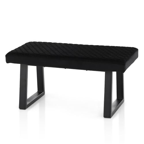 Samt-Essbank mit stabilen Metallbeinen, 100 cm lang, für Flur oder Eingangsbereich, für Wohnzimmer und Schlafzimmer Samt-Essbank mit stabilen Metallbeinen, 100 cm lang, für Flur oder Eingangsbereich, für Wohnzimmer und Schlafzimmer von Generisch