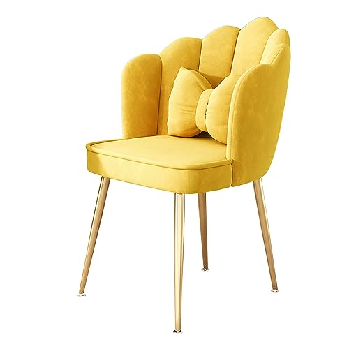 Samt-Esszimmerstühle mit goldfarbenen Metallbeinen, gepolsterter Küchenstuhl, Sessel, Freizeit-Beistellstühle für Wohnzimmer, Schlafzimmer von Generisch