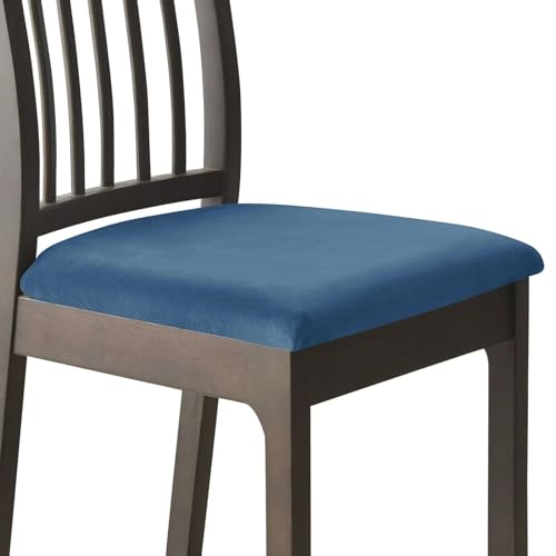 Samt-Esszimmerstuhl-Sitzbezüge, Stretch, 2 Stück, mit elastischer Unterseite, Stuhl-Sitzbezug für Esszimmerstühle für Esszimmer, Grau, 2er-Set, für Esszimmerstühle Samt-Esszimmerstuhl-Sitzbezüge, Stretch, 2 Stück, mit elastischer Unterseite, Stuhl-Sitzbezug für Esszimmerstühle für Esszimmer, Grau, 2er-Set, für Esszimmerstühle von Generisch
