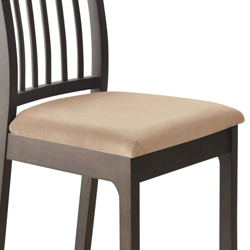 Samt-Esszimmerstuhl-Sitzbezüge, Stretch, 2 Stück, mit elastischer Unterseite, Stuhl-Sitzbezug für Esszimmerstühle für Esszimmer, Grau, 2er-Set, für Esszimmerstühle Samt-Esszimmerstuhl-Sitzbezüge, Stretch, 2 Stück, mit elastischer Unterseite, Stuhl-Sitzbezug für Esszimmerstühle für Esszimmer, Grau, 2er-Set, für Esszimmerstühle von Generisch