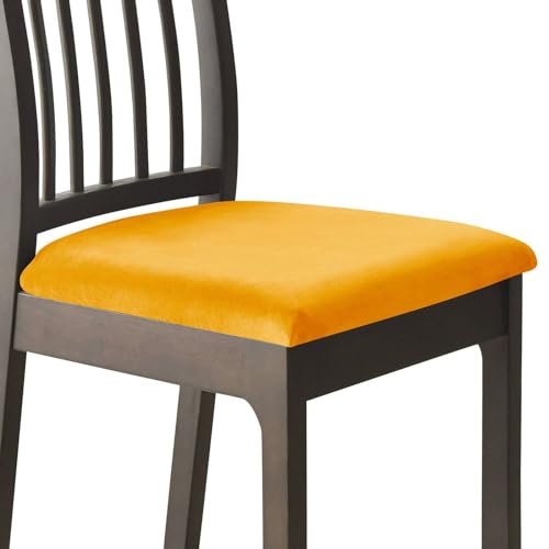 Samt-Esszimmerstuhl-Sitzbezüge, Stretch, 2er-Pack, mit elastischer Unterseite, Stuhl-Sitzbezüge für Esszimmerstühle für Esszimmer, Grau, 2er-Set, für Esszimmerstühle Samt-Esszimmerstuhl-Sitzbezüge, Stretch, 2er-Pack, mit elastischer Unterseite, Stuhl-Sitzbezüge für Esszimmerstühle für Esszimmer, Grau, 2er-Set, für Esszimmerstühle von Generisch