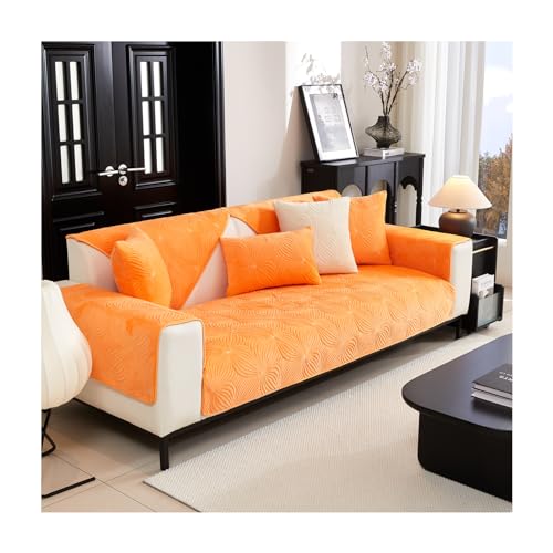Samt L Form Sofabezug mit rutschfestem Sofaschoner Beige Sofadecke für 1 2 3 4 Sitzer Couch Waschbar und Sitzsofabezug 30 x 50 cm von Generisch