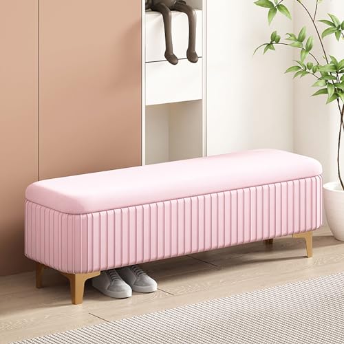 Samt-Ottomane für Schlafzimmer, quadratische Fußstütze mit Holzbank, stilvoller Eingangsbereich, Sitzgelegenheit, Flur, Aufbewahrungshocker, multifunktionaler Sitzhocker, Behälter, Heimdekoration Samt-Ottomane für Schlafzimmer, quadratische Fußstütze mit Holzbank, stilvoller Eingangsbereich, Sitzgelegenheit, Flur, Aufbewahrungshocker, multifunktionaler Sitzhocker, Behälter, Heimdekoration von Generisch