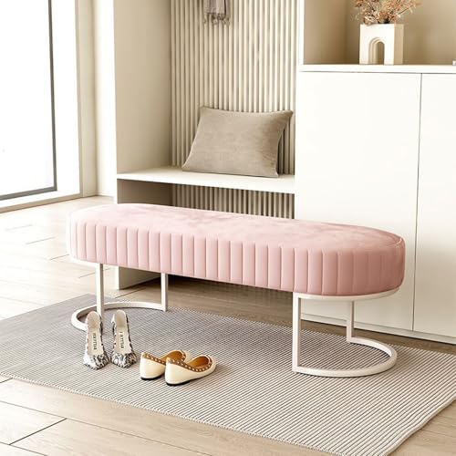 Samt Polsterbank mit Metallbeinen, vielseitige Fußstütze und stilvolle Sitzgelegenheit für Wohnzimmer, Schlafzimmer oder Eingangsbereich Samt Polsterbank mit Metallbeinen, vielseitige Fußstütze und stilvolle Sitzgelegenheit für Wohnzimmer, Schlafzimmer oder Eingangsbereich von Generisch