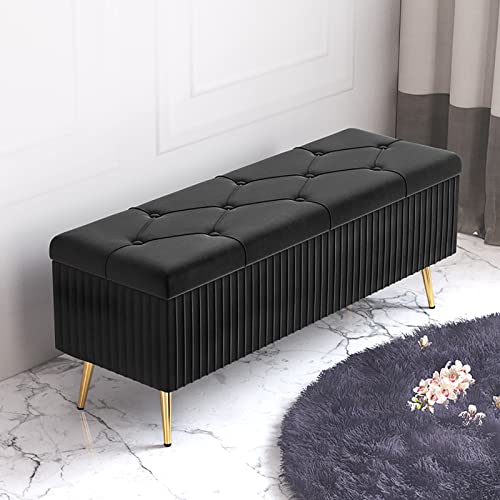 Samt gepolsterte Schuhbank mit Kissen, Eingangsmöbel für Schlafzimmer und Wohnzimmer Samt gepolsterte Schuhbank mit Kissen, Eingangsmöbel für Schlafzimmer und Wohnzimmer von Generisch