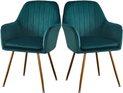 Samt gepolsterter Sessel mit Metallbeinen, weich gepolstert für Komfort, ideal für Küche, Empfangsbereich, langlebiges und stabiles Design von Generisch