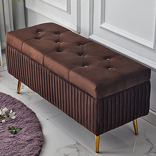 Samt-getuftete Ottoman-Bank mit Knopfpolsterung für Wohnzimmer oder Eingangsbereich von Generisch