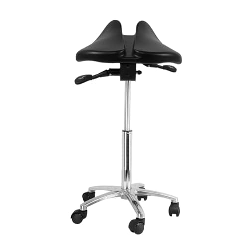 Sattelhocker, Hydraulischer Drehsattelstuhl, Ergonomischer Hocker Mit Rädern, Geteiltes Sitzdesign, Nach Vorne Neigbarer Stuhl for Home Office Salon Shop Sattelhocker, Hydraulischer Drehsattelstuhl, Ergonomischer Hocker Mit Rädern, Geteiltes Sitzdesign, Nach Vorne Neigbarer Stuhl for Home Office Salon Shop von Generisch