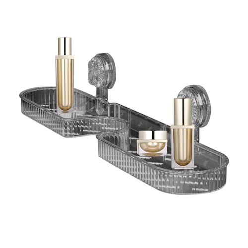 Saugnapf-Wasserhahn-Aufbewahrungsregal – Badezimmerregale | rutschfester Dusch-Organizer zur Wandmontage | starker Vakuumhalter, abnehmbare Duschwanne, Badezimmer-Aufbewahrungszubehör für von Generisch