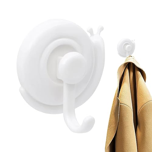 Saugnapfhaken für Duschwand – Wandmontierte Schnecken-Kleiderbügel, Saugnapf-Duschhaken, wiederverwendbares Badezimmer-Zubehör, starke Tragfähigkeit, Handtuchhalter für Hintertür Saugnapfhaken für Duschwand – Wandmontierte Schnecken-Kleiderbügel, Saugnapf-Duschhaken, wiederverwendbares Badezimmer-Zubehör, starke Tragfähigkeit, Handtuchhalter für Hintertür von Generisch