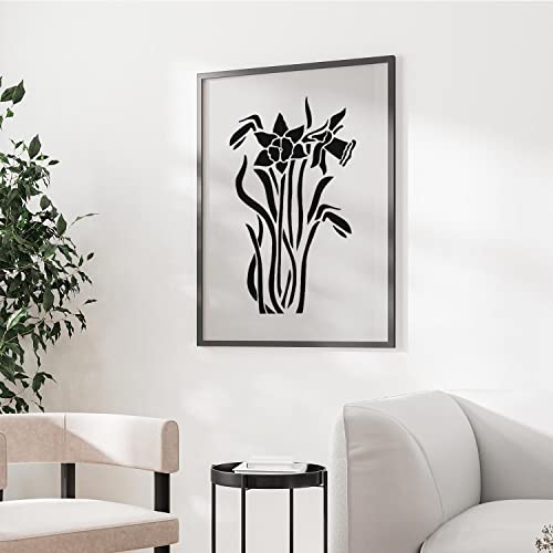 Schablone im Blume Pflanze Größe: "29 x 21 cm" v150 Design von Generisch