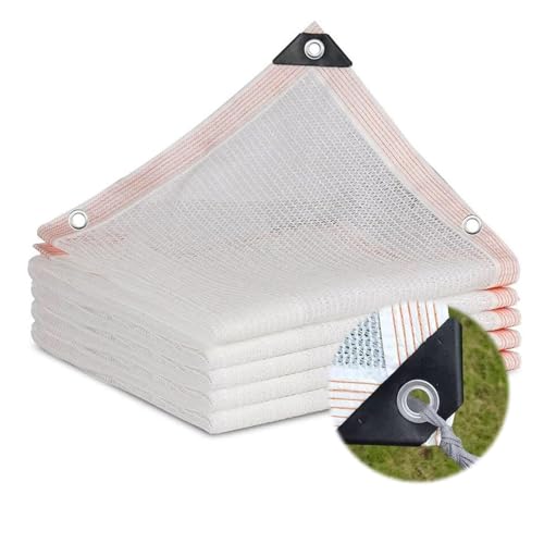 Schattiernetz Weiß Schattierungsnetz Gewächshaus mit ösen,85% Anti UV Beschattungsnetz 2x3 m Sonnenschutz Netz für Balkon Terrass Auto Pflanzen,Garten Sichtschutznetz(3x6m/10x20ft) von Generisch