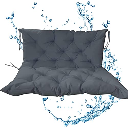 Schaukelkissen-Set für den Außenbereich, 120 x 100 x 10 cm, atmungsaktiv und hautfreundlich, Bankkissen und Rückenlehne, perfekt für Hängestühle, Terrasse und Garten, bequeme Sitzlösung von Generisch