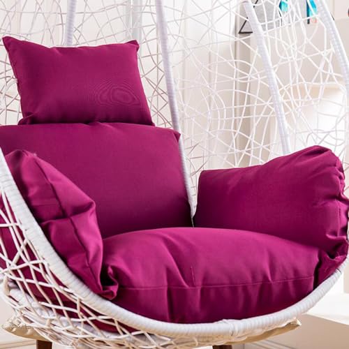 Schaukelkissen für den Außenbereich, Hängekissen für Eierstühle, Hängekorb-Stuhlkissen, Ersatzkissen für Hängesessel, Gartensitzpolster, Terrasse, (nur Kissen (Farbe: Lila (wasserd von Generisch
