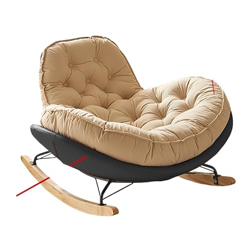 Schaukelstuhl, bequemer Sessel, modernes gepolstertes Schaukelsofa, Liegestuhl für Wohnzimmer und Schlafzimmer Schaukelstuhl, bequemer Sessel, modernes gepolstertes Schaukelsofa, Liegestuhl für Wohnzimmer und Schlafzimmer von Generisch