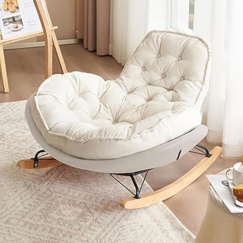 Schaukelstuhl, moderner Hirschleder-Samt, hohe Rückenlehne, bequemer Schaukelstuhl für Erwachsene, entspannte Sitzgelegenheit für drinnen und draußen, für Schlafzimmer und Wohnzimmer Schaukelstuhl, moderner Hirschleder-Samt, hohe Rückenlehne, bequemer Schaukelstuhl für Erwachsene, entspannte Sitzgelegenheit für drinnen und draußen, für Schlafzimmer und Wohnzimmer von Generisch