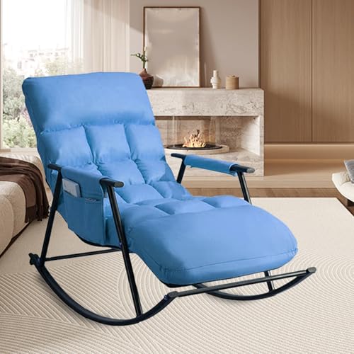 Schaukelstuhl für Erwachsene, 5-fach verstellbar, hohe Rückenlehne, Loungesessel zum Entspannen im Wohnzimmer, Schlafzimmer oder Balkon Schaukelstuhl für Erwachsene, 5-fach verstellbar, hohe Rückenlehne, Loungesessel zum Entspannen im Wohnzimmer, Schlafzimmer oder Balkon von Generisch