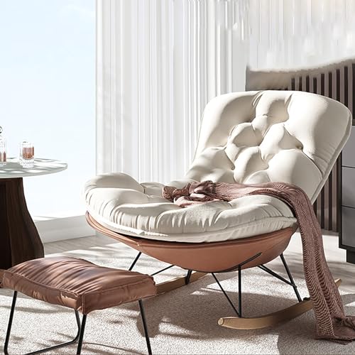 Schaukelstuhl für den Außenbereich, übergroßer Stahlrahmen, Wippe für Terrasse, Hinterhof, Balkon und Camping, komfortables Design, Gewichtskapazität von Generisch