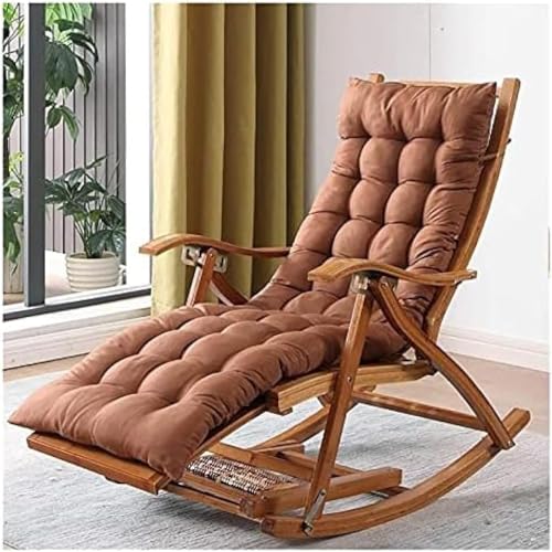 Schaukelstuhl für den Innen- und Außenbereich, aus Holz, faltbar, für den Strand, Terrasse, Lounge, mit Armlehne, Fußmassagekissen, tragbares Liegestuhl, ergonomische Wippe zum Entspannen, Rot Schaukelstuhl für den Innen- und Außenbereich, aus Holz, faltbar, für den Strand, Terrasse, Lounge, mit Armlehne, Fußmassagekissen, tragbares Liegestuhl, ergonomische Wippe zum Entspannen, Rot von Generisch