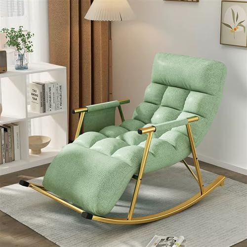 Schaukelstuhl mit verstellbarer Rückenlehne, bequeme Sofaliege mit Armlehnen und Beinstütze, modernes Design für Wohnzimmer oder Schlafzimmer von Generisch