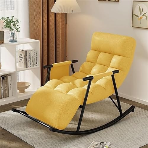 Schaukelstuhl mit verstellbarer Rückenlehne, bequeme Sofaliege mit Armlehnen und Beinstütze, modernes Design für Wohnzimmer oder Schlafzimmer von Generisch