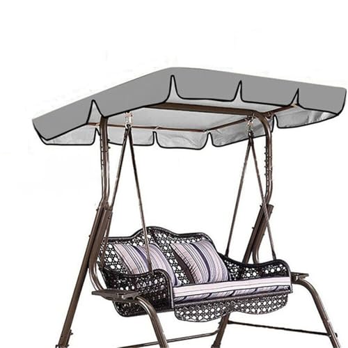 Schaukelüberdachung, 164 x 114 x 15 cm, 600D Oxford-Gewebe, Ersatzplatte für 2-Sitzer, Garten, Terrasse, Schaukelstuhl (grau) von Generisch