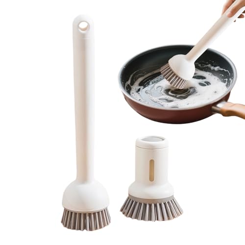 Scheuerbürste – Geschirrbürste | Topfschrubber mit langem Griff | Mehrzweck-Spülbürsten, verstellbar, 2er-Set zum Geschirrspülen, Spülen, Töpfen, Pfannen von Generisch