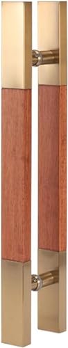 Scheunentürgriff aus Edelstahl und Massivholz, doppelseitig, Push-Pull-Stange für reibungslosen Torbetrieb, inklusive Installationsset Scheunentürgriff aus Edelstahl und Massivholz, doppelseitig, Push-Pull-Stange für reibungslosen Torbetrieb, inklusive Installationsset von Generisch