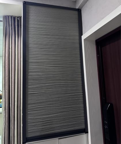 Schiebe-Wabentür, Akkordeon-Tür ohne Bohren, Aluminiumrahmen, individuelle Größe (50 x 95 cm), ideal für Schuhschränke, Kleiderschränke, platzsparende Lösung von Generisch