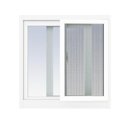 Schiebefenster Gartenhaus Fenster Aluminium, Bündig Montiertes Fenster Mit Gehärtetem Glas Und Abnehmbarem Sichtschutz Für Spielhäuser, Schuppen, Garage Und Hühnerställe(Weiß,79x35cm) von Generisch