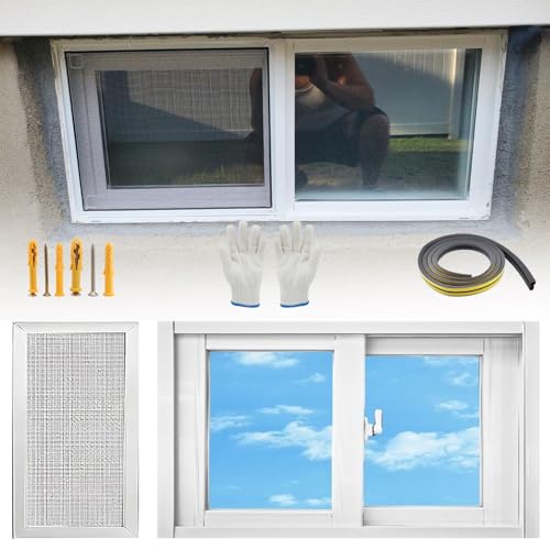 Schiebefenster Schuppenfenster Fenster Mit Gehärtetem Glas Und Abnehmbarem Sichtschutz For Spielhäuser, Schuppen, Garage Und Hühnerställe(Weiß,84x23cm) von Generisch
